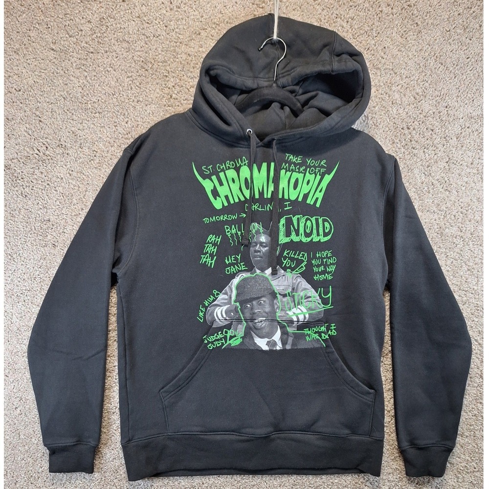 Tyler The‎ Creator Hoodie M Black Chromakopia World Tour 2025 Rap Streetwear